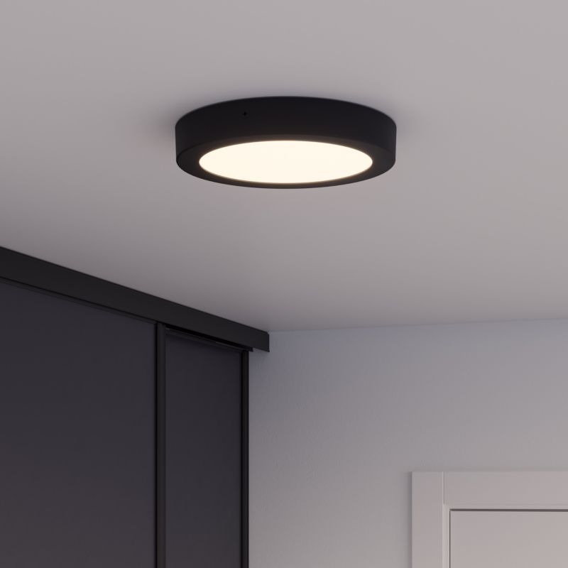 LED Loftlampe Aius 1200 lm 4000 K 21 cm Sort