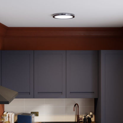 LED-plafond GoodHome Aius 1800 lm 30 cm i nikkel