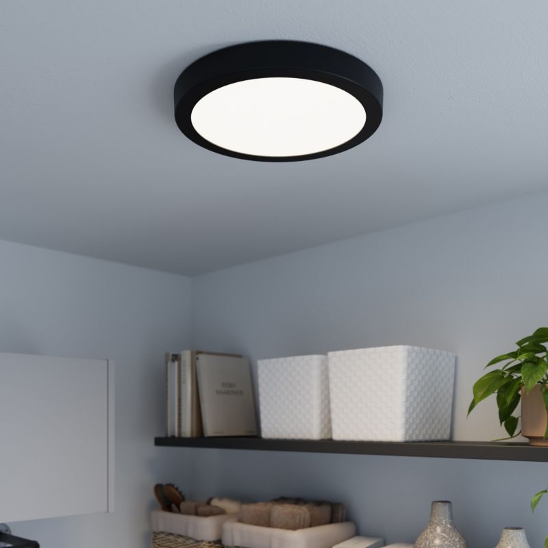LED Loftlampe Aius 1800 lm 4000 K 30 cm Sort