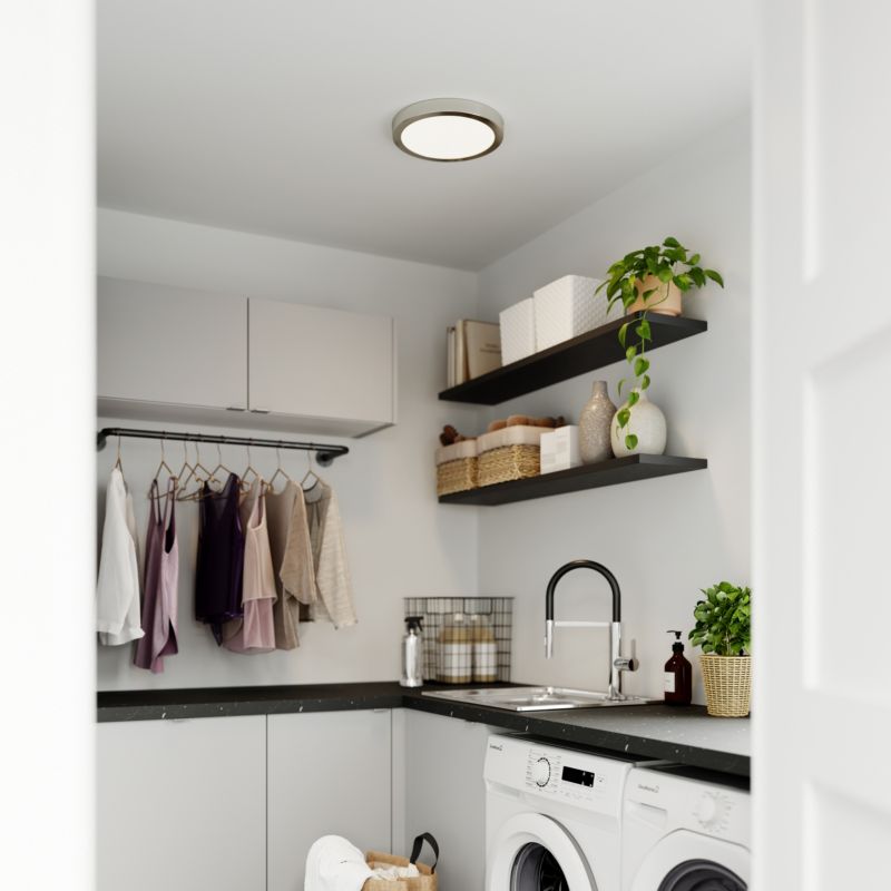 LED-loftlampe Aius 1800 lm 4000 K 30 cm Sølv