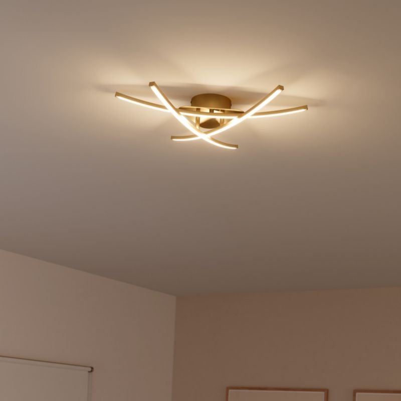 LED-Loftlampe Alani 570x500x95 mm Messing