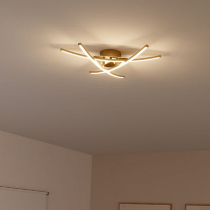 LED-Loftlampe Alani 570x500x95 mm Messing