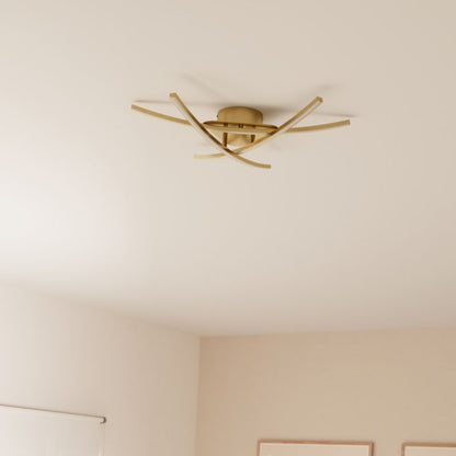 LED-loftlampe Alani 57x50 cm Messing
