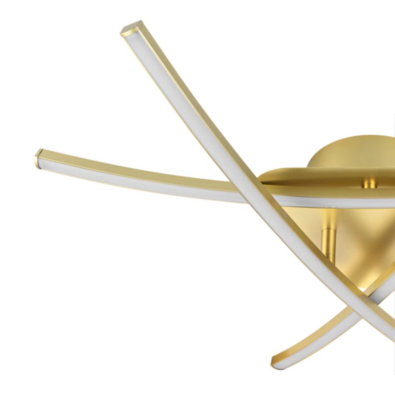 LED-loftlampe Alani 57x50 cm Messing