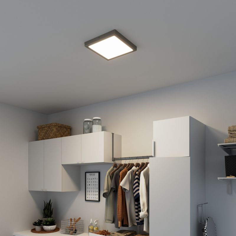 LED-loftlampe Hestia 1800 lm 4000 K 30 cm Sølv