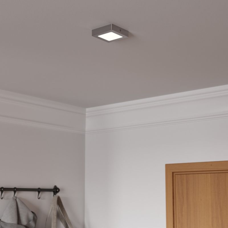 LED-plafond GoodHome Hestia 600 lm 11 cm i nikkel