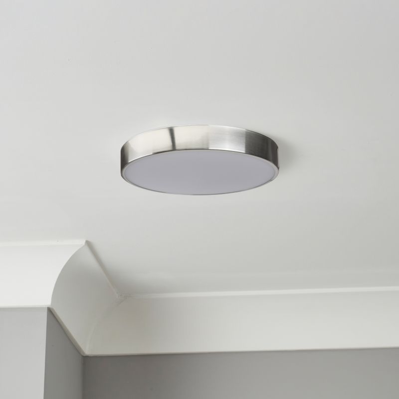 LED-plafond GoodHome Wapta 1200 lm IP44 sølv