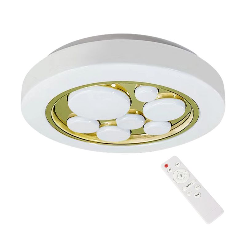 LED-plafond Milagro Bubbles 30 W i guld
