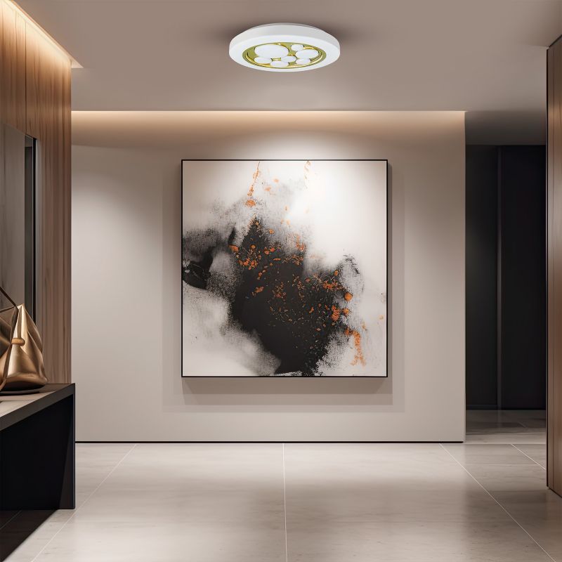 LED-plafond Milagro Bubbles 30 W i guld