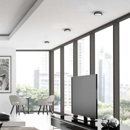 LED-loftlampe Milagro Marlon 12W 4000K IP54 Sort