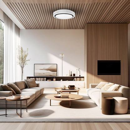 LED-plafond Milagro Miri 34 W hvid / sort