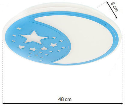 LED-Loftlampe Milagro Note 45 W Blå