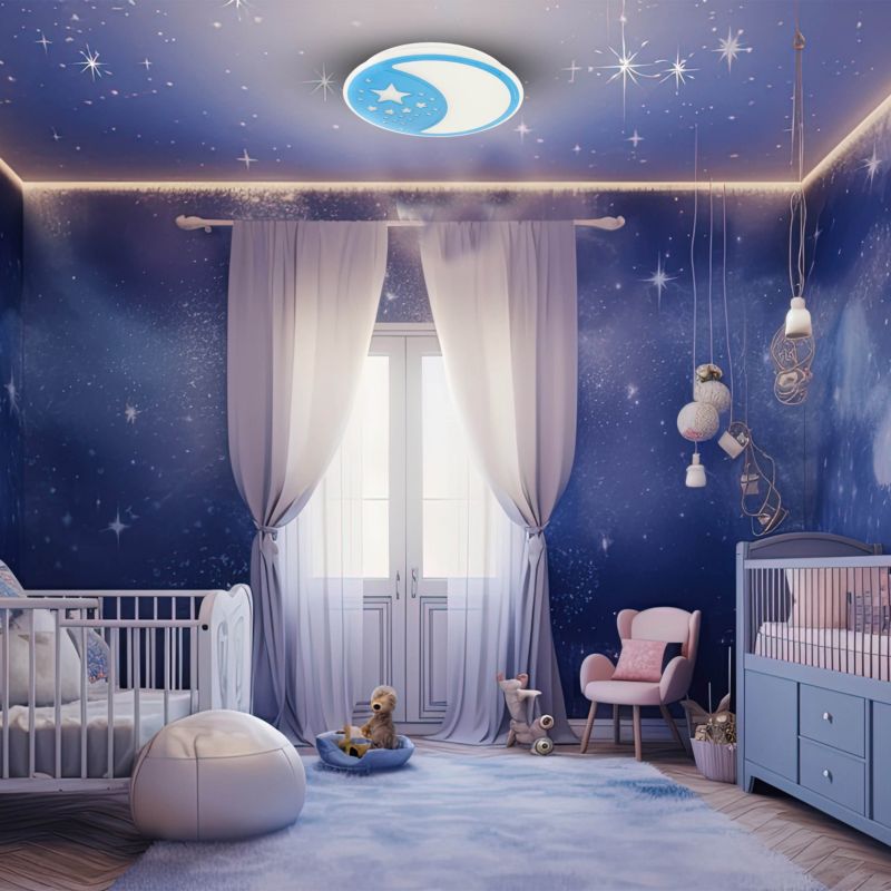 LED-plafond Milagro Note 45 W blå