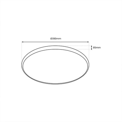 Loftlampe LED Ringo 36 W Sort