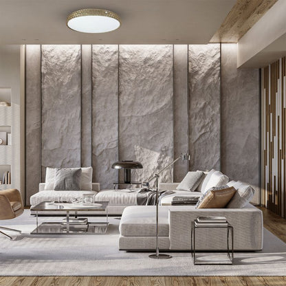 LED-plafond Milagro Shiny 34 W i guld