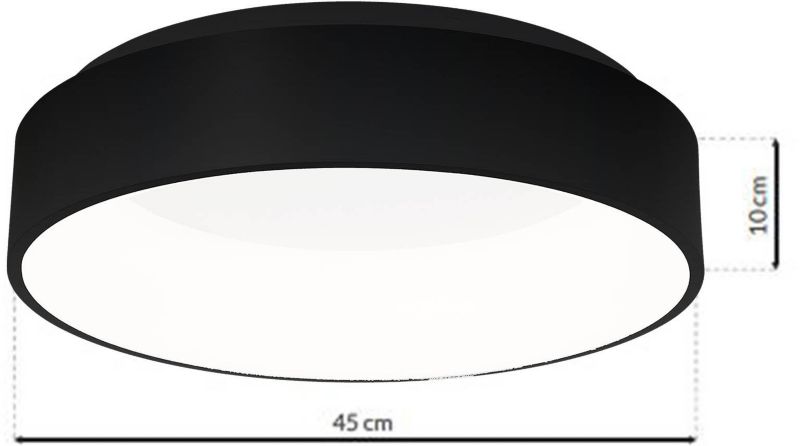 Loftslampe LED Ohio 24 W Sort