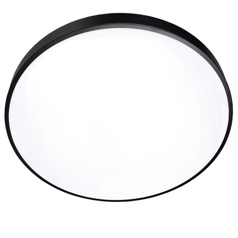 LED-plafond XUDO 3CCT 142W 78 cm med fjernbetjening og TUYA-app, sort, rund, 1 stk.