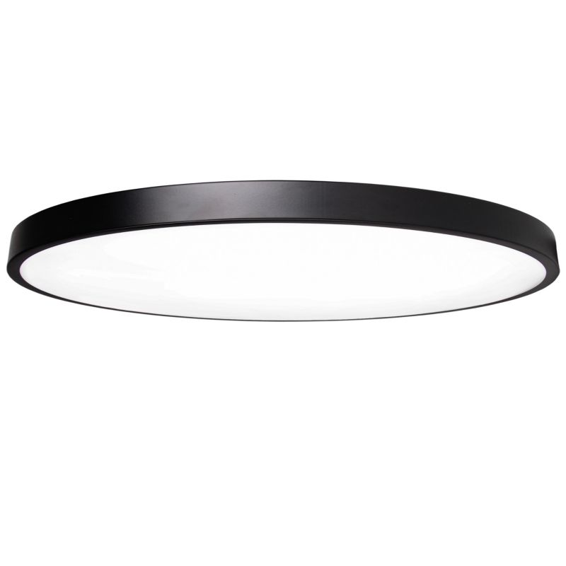 LED-plafond XUDO 3CCT 142W 78 cm med fjernbetjening og TUYA-app, sort, rund, 1 stk.