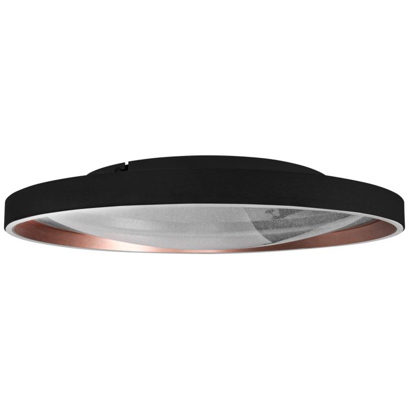 LED-plafond XUDO 3CCT 72W med fjernbetjening og TUYA-app Sort-guld Rund 1 stk.