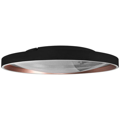 LED-plafond XUDO 3CCT 72W med fjernbetjening og TUYA-app Sort-guld Rund 1 stk.