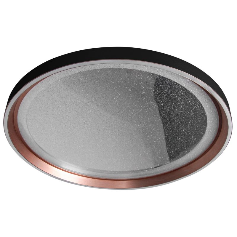 LED-plafond XUDO 3CCT 72W med fjernbetjening og TUYA-app Sort-guld Rund 1 stk.