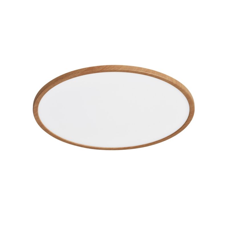 LED-plafond Yonnet 4000 K 43 cm 19W i trælook