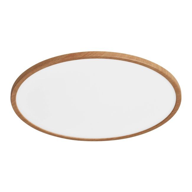 LED-plafond Yonnet 4000 K 43 cm 19W i trælook