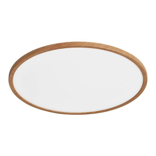 LED-plafond Yonnet 4000 K 43 cm 19W i trælook