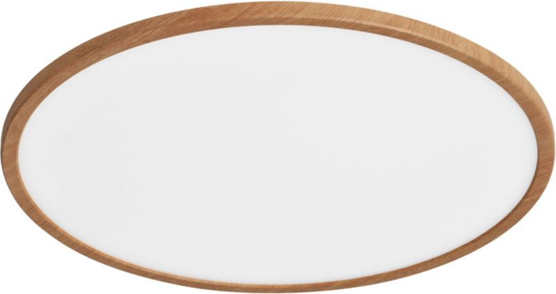 LED-plafond Yonnet 4000 K 43 cm 19W i trælook