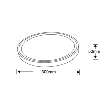 Plafon LED Vegas 30 cm Hvid 18W 4000K 2000lm IP54