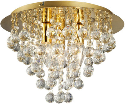 Loftslampe London Crystal 3 x E14 Guld