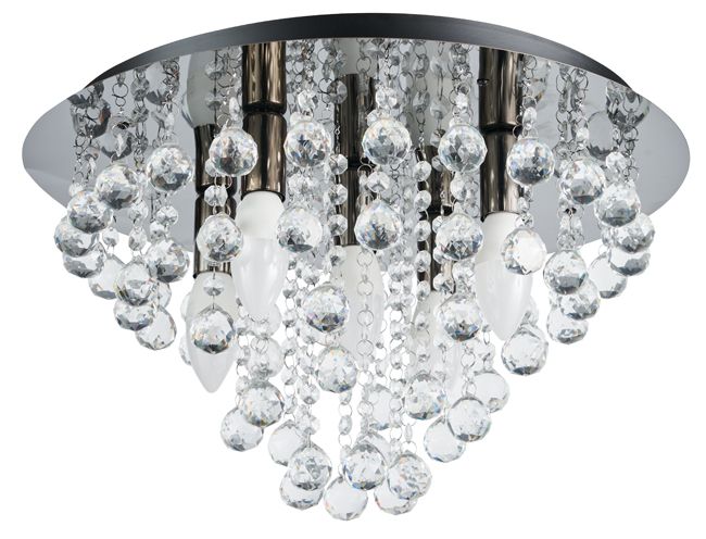 London Crystal loftlampe 5 x E14 i guld