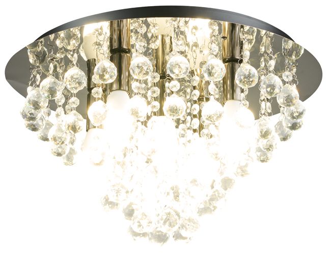 London Crystal loftlampe 5 x E14 i guld