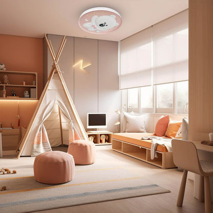 LED-loftlampe Milagro Bear 49 cm Pink 34 W