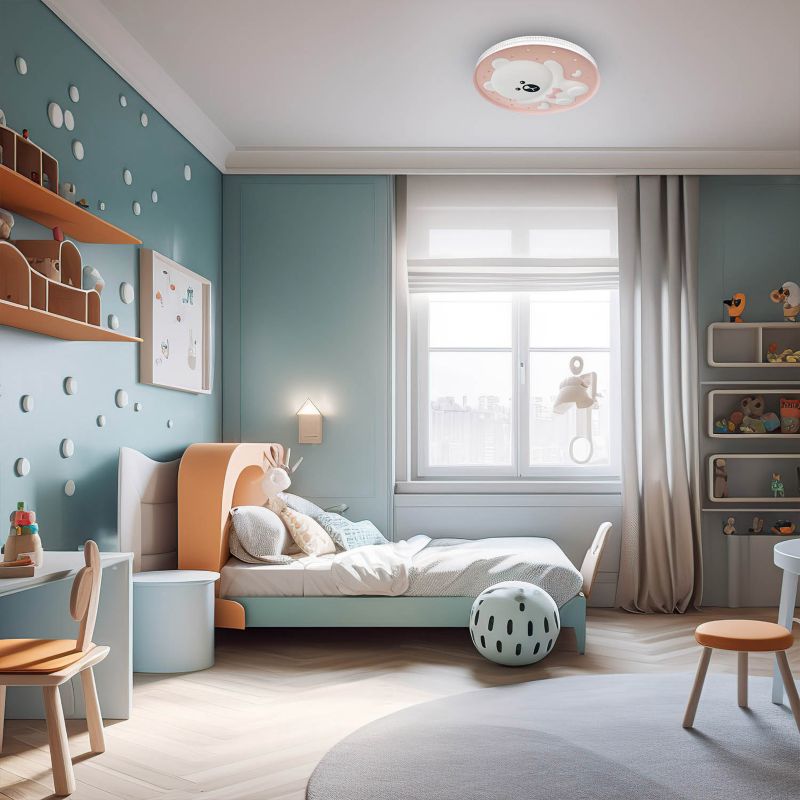 Plafond Milagro Bear pink LED loftlampe 34 W