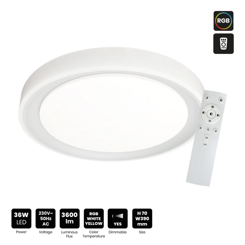 Loftlampe Milagro Melo RGB 36 W 39 cm