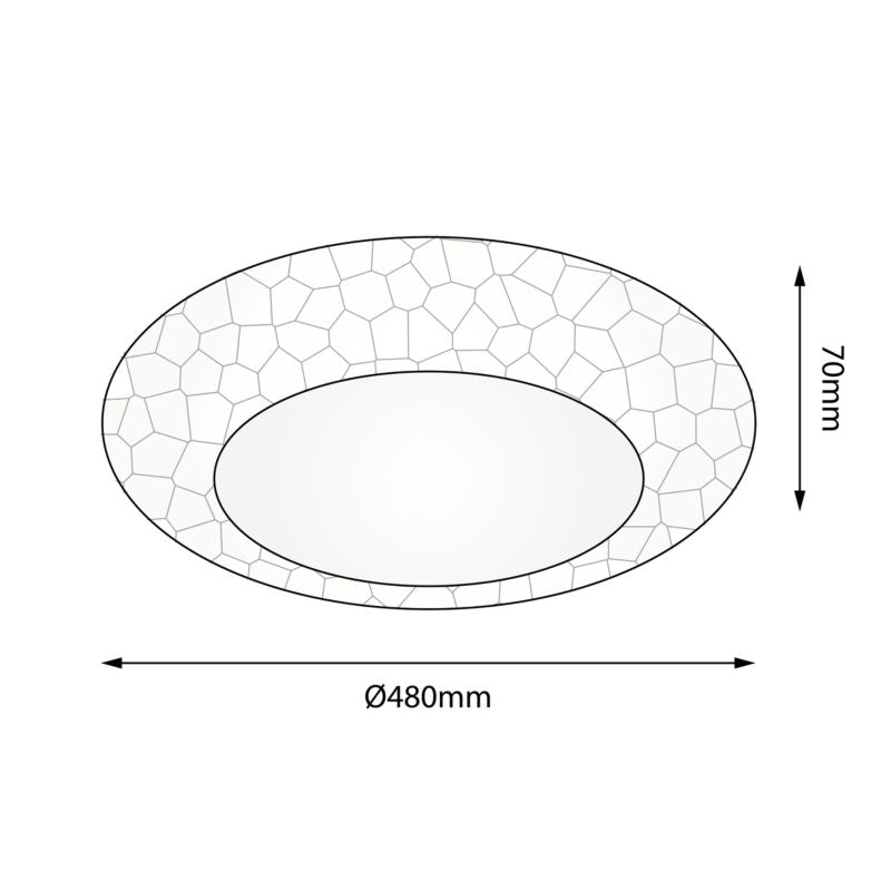 LED Loftslampe Milagro Rox 34 W 48 cm Hvid