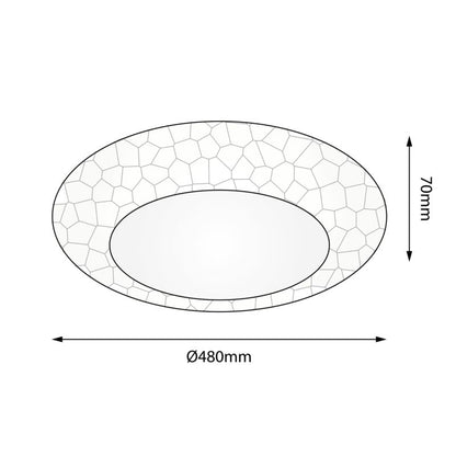 LED-Loftlampe Rox 34 W 48 cm Hvid