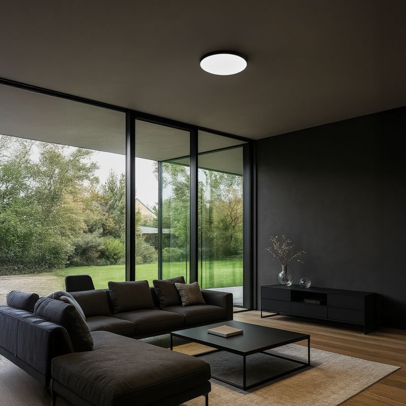 Loftslampe Milagro Slimi 18 W 4000 K Sort