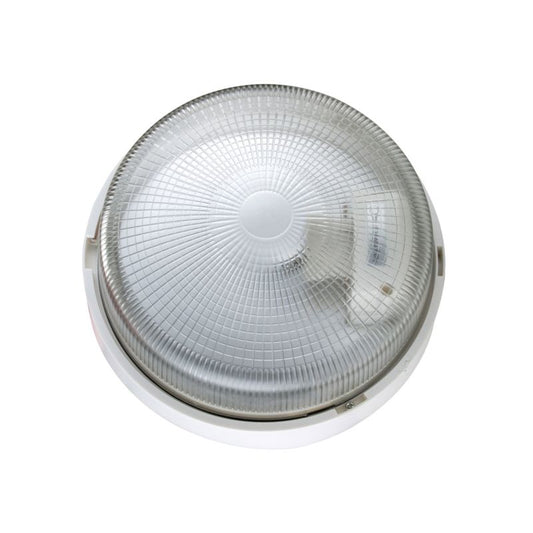 Rund plafondel Mahu E27 hvid