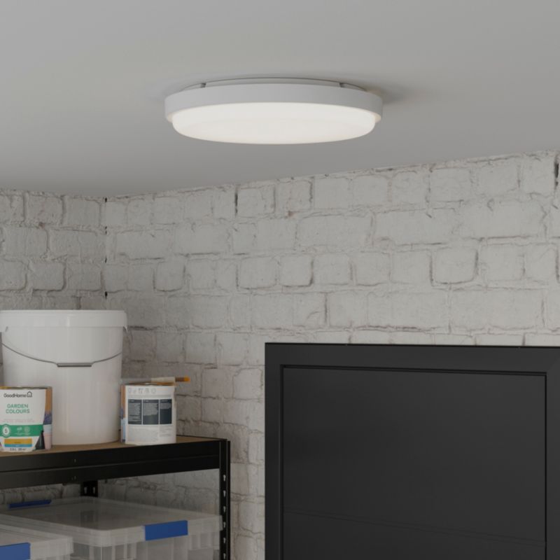 GoodHome Almagro loft- og væglampe til kælder 1200 lm IP44 hvid