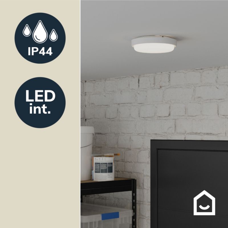 Loftlampe Almagro 600 lm IP44 Hvid