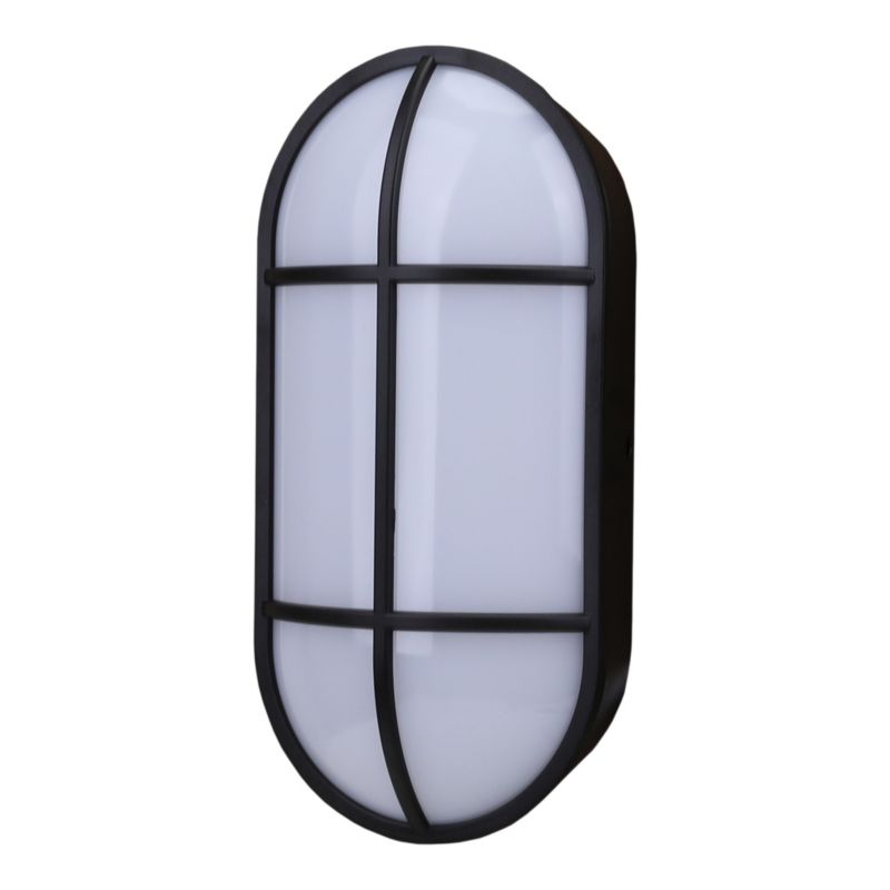 GoodHome Bellot oval kælderloftlampe 700 lm IP44 mat-sort