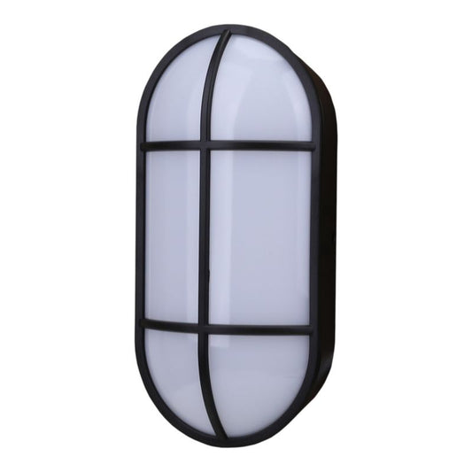 GoodHome Bellot oval kælderloftlampe 700 lm IP44 mat-sort