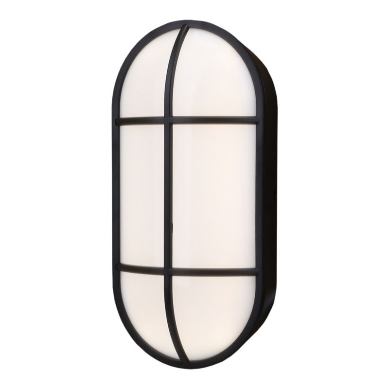 GoodHome Bellot oval kælderloftlampe 700 lm IP44 mat-sort