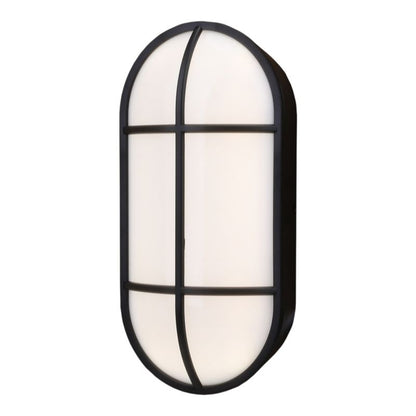 GoodHome Bellot oval kælderloftlampe 700 lm IP44 mat-sort
