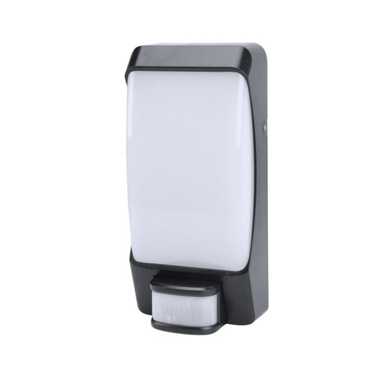 GoodHome Galeano rektangulært kælderloftlampe 800 lm IP44 med bevægelsessensor i mat‑sort