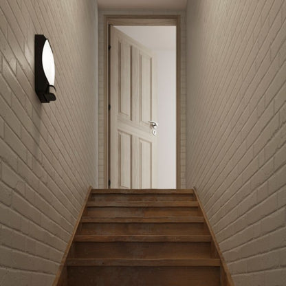 GoodHome Galeano rektangulært kælderloftlampe 800 lm IP44 med bevægelsessensor i mat‑sort