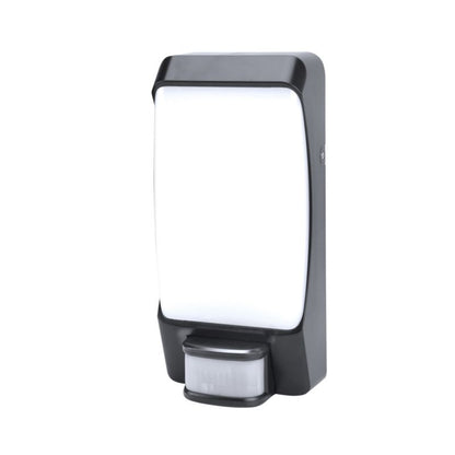 GoodHome Galeano rektangulært kælderloftlampe 800 lm IP44 med bevægelsessensor i mat‑sort