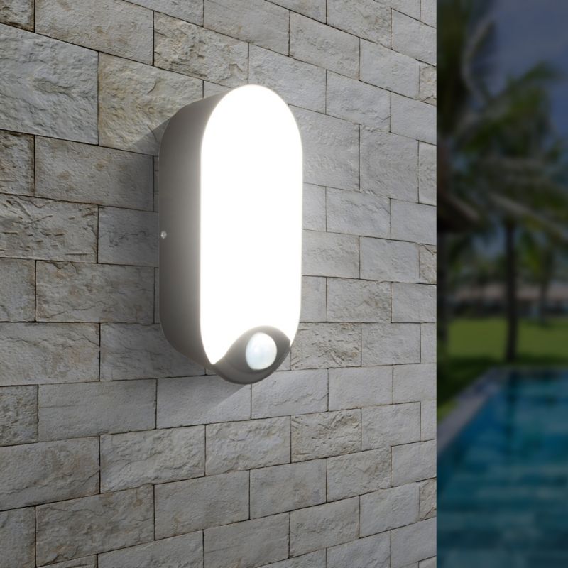 GoodHome Kennan oval lofts- og vægplafond 1000 lm IP44 mat‑sort